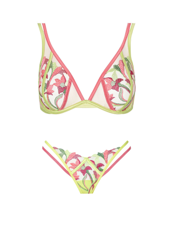 Комплект FOR LOVE & LEMONS Petunia Embroidery Underwire Bra Set