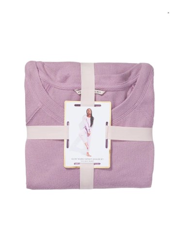 Піжама Glow Waffle Henley Jogger Set Lilac
