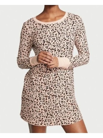 Нічна сорочка Victoria's Secret Thermal Sleepshirt Leopard