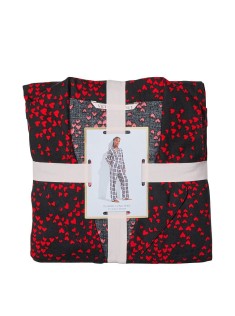 Піжама Flannel Long Pj set Red Mini hearts