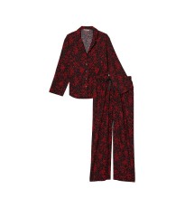 Пижама Flannel Long Pj set Red Mini hearts