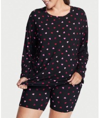 Піжама Black Modal Pajama set Hearts print