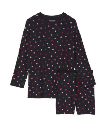 Пижама Black Modal Pajama set Hearts print