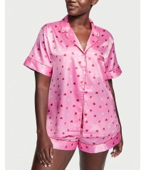 Піжама The Satin Short Pajama Set Bright Hibiscus Multi Heart