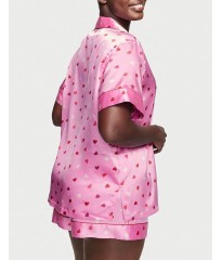 Пижама The Satin Short Pajama Set Bright Hibiscus Multi Heart