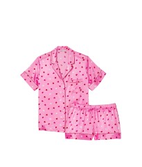 Піжама The Satin Short Pajama Set Bright Hibiscus Multi Heart