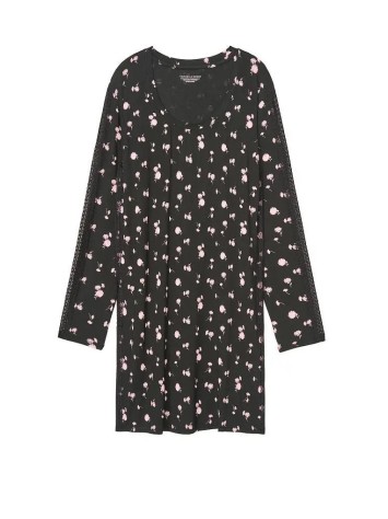 Нічна сорочка Modal Supersoft Sleepshirt Black Floral