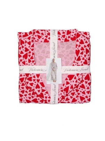 Піжама Victoria's Secret Modal Long Pajama Set Lipstick Tossed Hearts