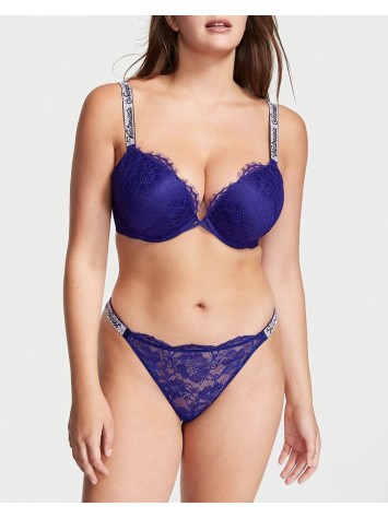 Комплект білизни Embellished Strap Bombshell Push-up Bra Night Ocean
