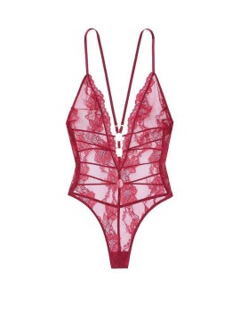 Боді Тедді Victoria's Secret Chantilly Lace Plunge Cutout Teddy