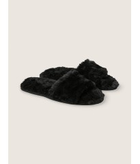 Домашні капці Victoria's Secret PINK Faux Fur Slippers Black