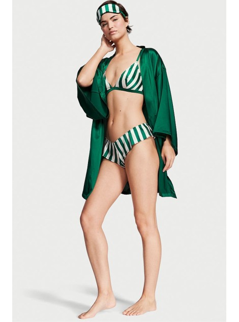 Подарунковий набір 4-Piece Silk Gift Set Green White Stripe Victoria's Secret