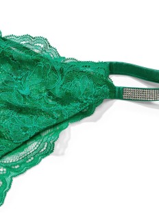 Трусики Very Sexy Green Lace with Shine Strap Brazilian panty