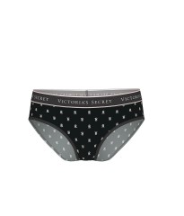 Трусики Logo Cotton Hiphugger Panty Black logo VS