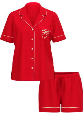 Піжама Modal Soft Short Pajama Set Lipstick