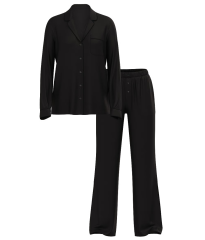 Піжама Ribbed Modal Long Pajama Set Black