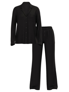 Піжама Ribbed Modal Long Pajama Set Black