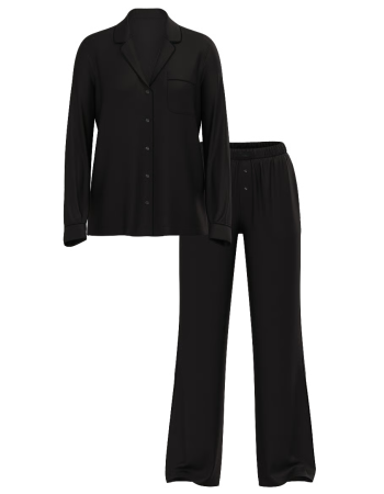 Піжама Ribbed Modal Long Pajama Set Black