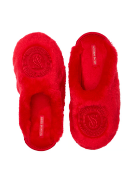 Домашні капці Closed-Toe Faux Fur Slippers Lipstick