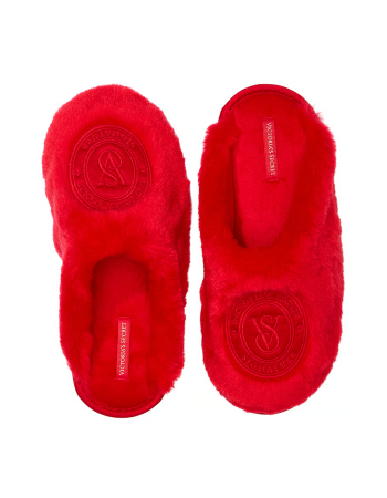 Домашні капці Closed-Toe Faux Fur Slippers Lipstick
