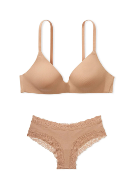Комплект белья Body by Victoria Praline Nude Lightly Lined Demi Flexfactor