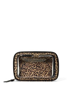 Косметичка 3в1 Victoria's Secret Travel Trio Makeup Bag Leopard Brown