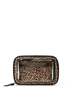 Косметичка 3в1 Victoria's Secret Travel Trio Makeup Bag Leopard Brown