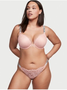 Комплект білизни Victoria's Secret Embellished Strap Bombshell Push-up Purest Pink