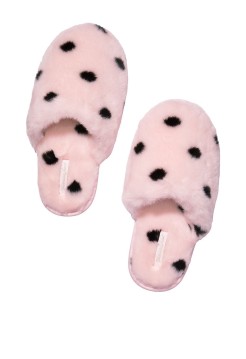 Тапочки домашние Closed Toe Faux Fur Slipper Purple Petal