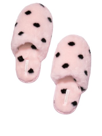 Тапочки домашние Closed Toe Faux Fur Slipper Purple Petal