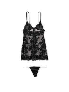 Пеньюар Victoria's Secret Very Sexy Babydoll Black Lace