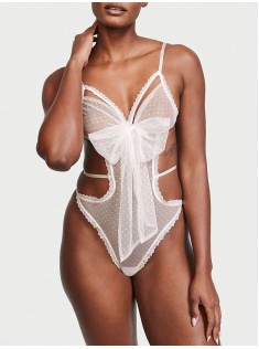 Боді Тедді Victoria's Secret Sheer Doted Mesh Cutout Teddy