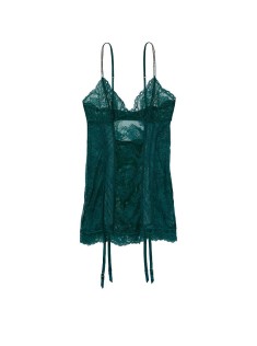 Пеньюар Sheer Lace Garter Slip Deep Green