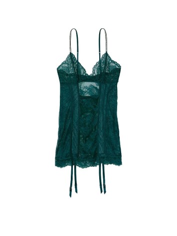 Пеньюар Sheer Lace Garter Slip Deep Green