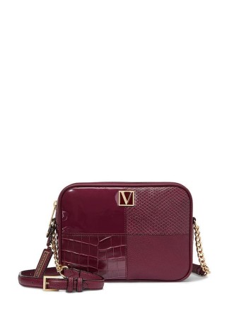 Сумка The Victoria Top-Zip Crossbody Bordeaux Patchwork