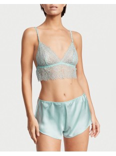 Піжама Floral Lace Cami Top Satin Shortie Set Opal Blue