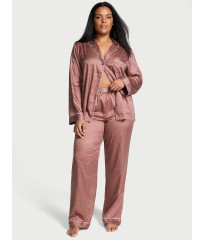 Пижама Glazed Satin Dew Drop Long Pajama Set Vintage Rose