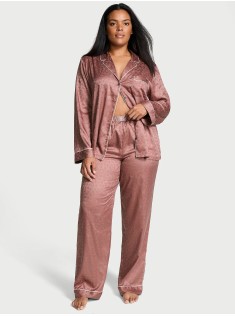 Пижама Glazed Satin Dew Drop Long Pajama Set Vintage Rose