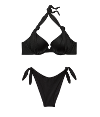 Купальник Knotted Sexy Tee Push-Up Bikini Top Set Black