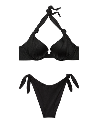 Купальник Knotted Sexy Tee Push-Up Bikini Top Set Black