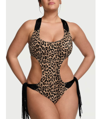 Купальник VS Archives Swim Macrame Fringe Monokini One-Piece Swimsuit Leo