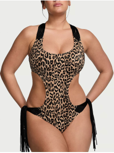Купальник VS Archives Swim Macrame Fringe Monokini One-Piece Swimsuit Leo