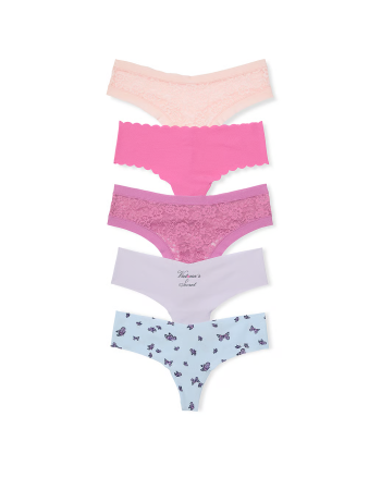 Набір трусиків 5-Pack No-Show Thong Panties Color