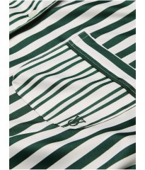Сатинова піжама Glazed Satin Long Pajama Set Green Stripe