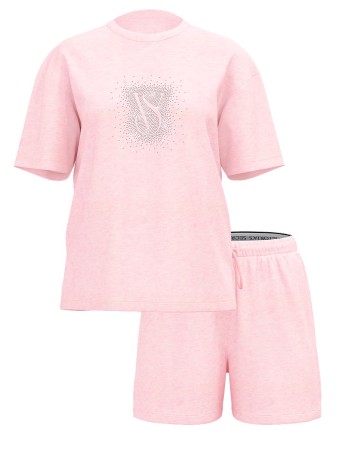 Піжама Rhinestone Graphic Cotton Short Pyjama Set