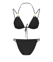 Купальник Archives Sexy Straps Triangle Bikini Top Set Black