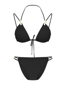 Купальник Archives Sexy Straps Triangle Bikini Top Set Black