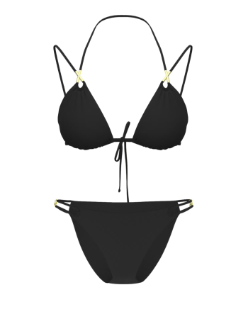Купальник Archives Sexy Straps Triangle Bikini Top Set Black