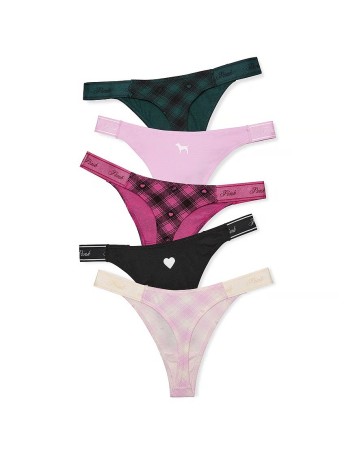 Набор трусиков 5-Pack Logo Cotton High-Leg Thong
