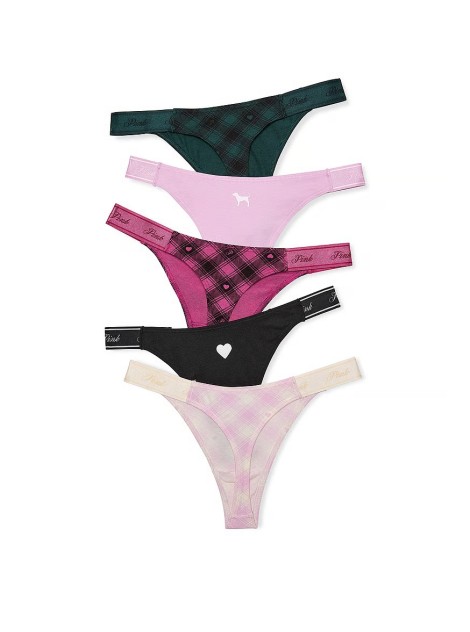 Набір трусиків 5-Pack Logo Cotton High-Leg Thong
